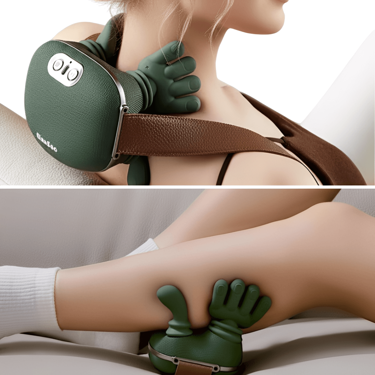 NeckTherapy+ - Elektrisk nakke- og skuldermassasje med varme